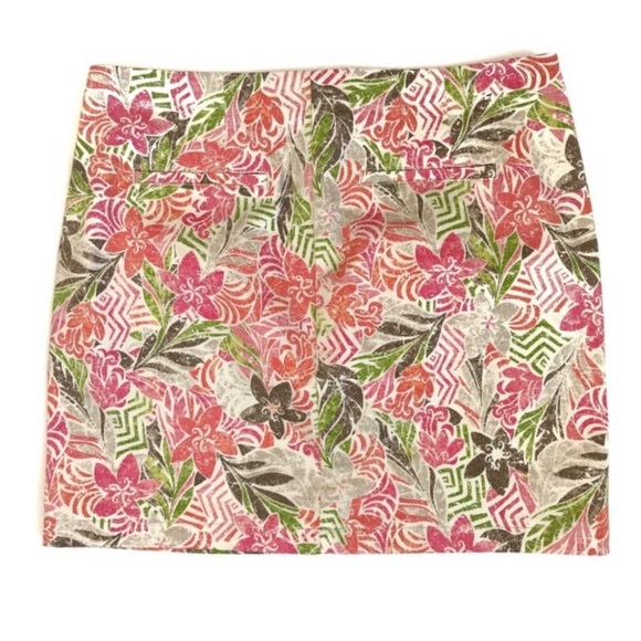 J Jill Live In Chino Floral Tropical Pencil Skirt - Picture 2 of 6